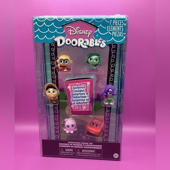 Disney Doorables Figure Set with Green, Pink, Purple Characters - Picture 1 of 2